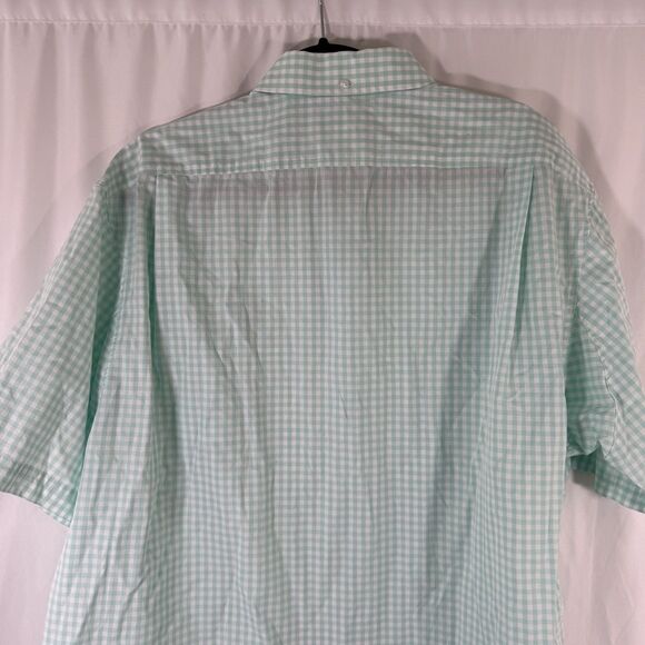 Duluth Polo Shirt Men's XL Green Plaid Button Up Short Sleeve 100% Cotton - Picture 10 of 12